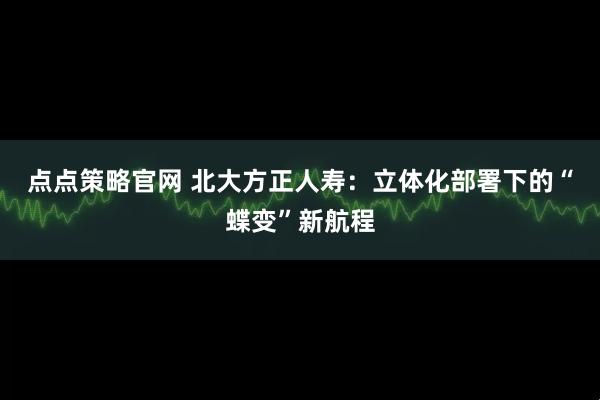 点点策略官网 北大方正人寿：立体化部署下的“蝶变”新航程